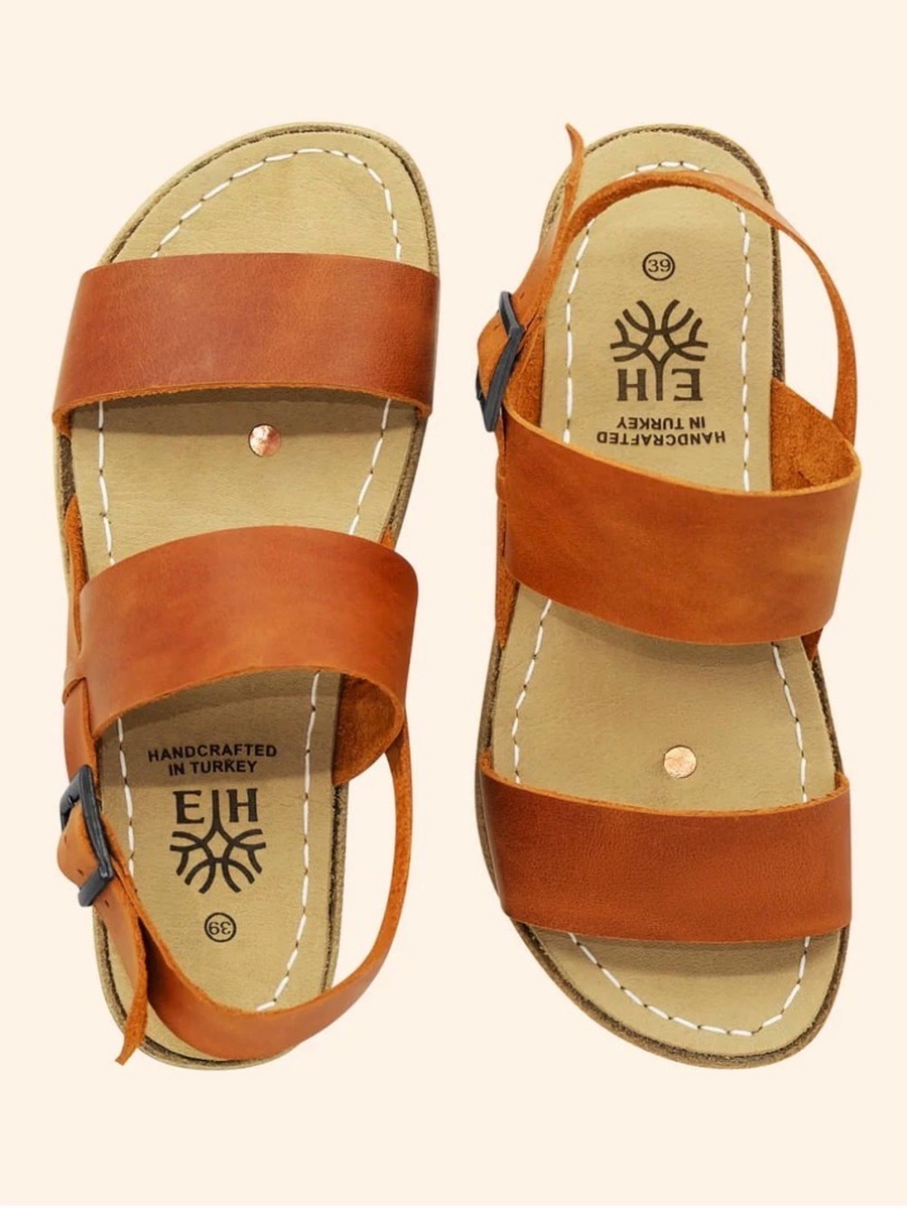 Earthing Harmony Brown Leather Barefoot Women’s Sandals